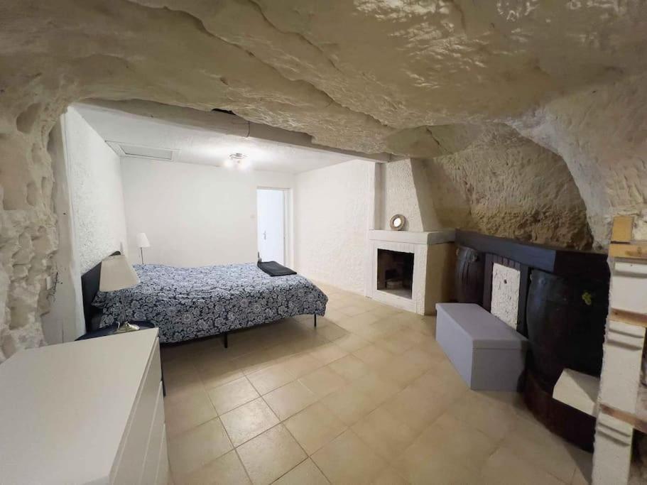 Maison Semi-Troglodyte Avec 4 Velos Rochecorbon Bagian luar foto